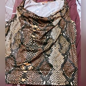 Bundle 3 for $15. Ellen Tracy Multicolor Snake Print Top. Size 2XL.